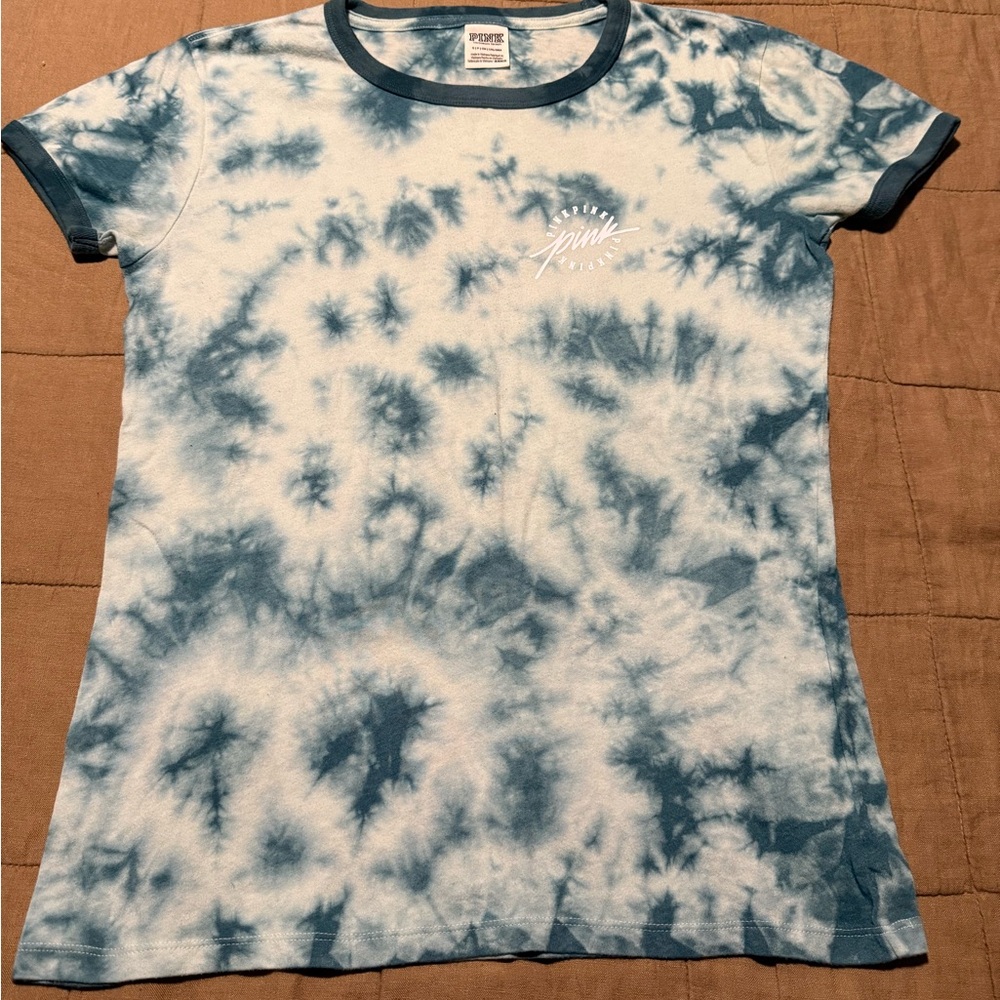 Vintage Victoria's Secret PINK  Tie-Dye Ringer Tee, Size Small